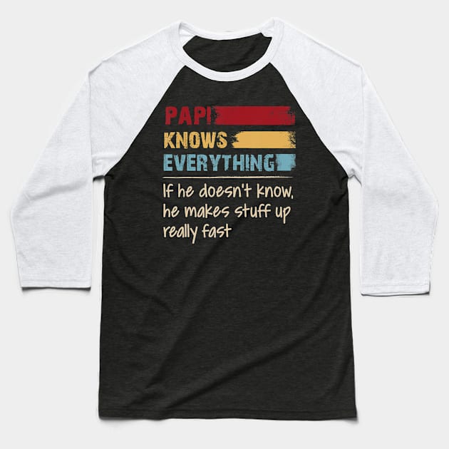 Mens Knows Everything Vintage Baseball T-Shirt by chuongmacyfersfw